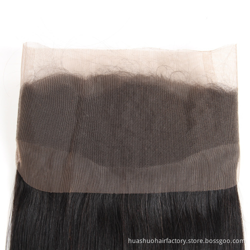 One Donor Wholesale 10 A Grade Lace Frontal Weaves Peruvian Hair 360 Degree Pre Plucked Frontal Closure